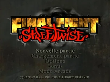 Final Fight - Streetwise screen shot title